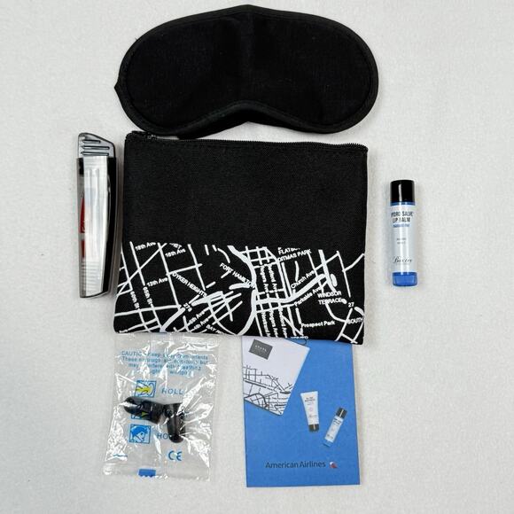 American Airlines Toiletry Bag STATE Amenity Kits Brooklyn Map - Picture 5 of 6